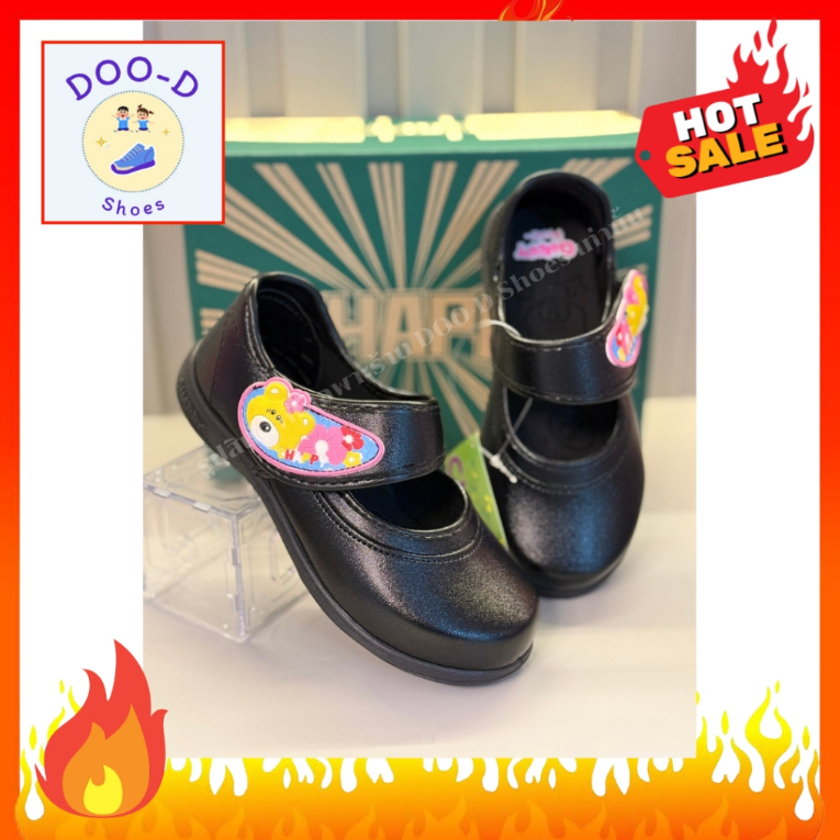 ✨ราคาพิเศษ💥รองเท้านักเรียนอนุบาลหญิงดำ ลายหมี 🐻CHAPPY BC-1  รุ่นใหม่ (ดำ)  ราคาพิเศษสุด มีบิลให้