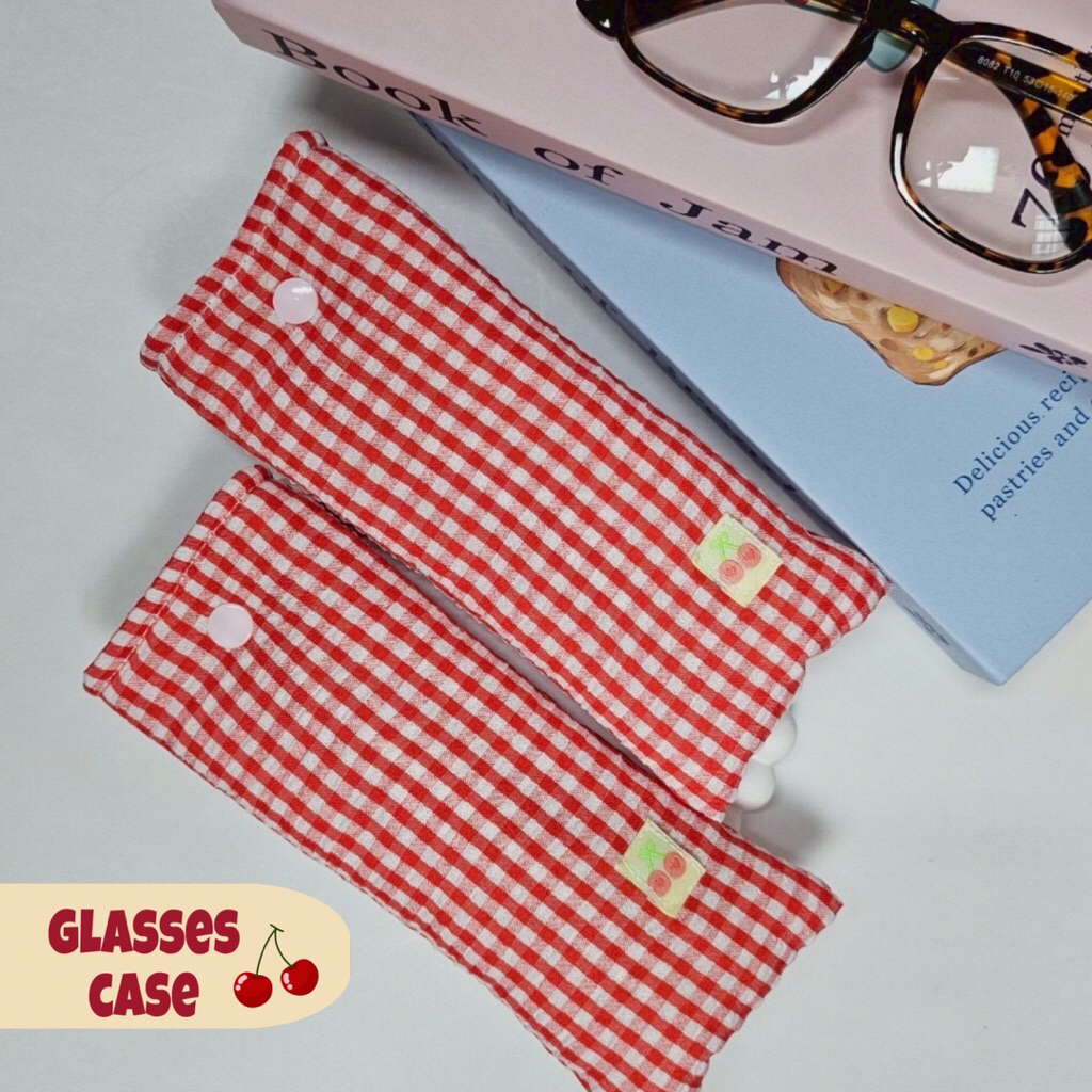 พร้อมส่ง ซองใส่เเว่นตา นุ่มนิ่ม สีน่ารัก🍒🍒