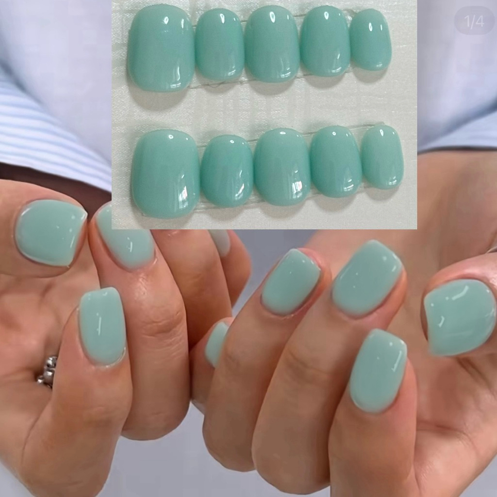 เล็บปลอมเจล สีมิ้นท์ไซรัป  เหมือนเจนนี่🧚🏻‍♂️💖🌷 1-2 วัน
