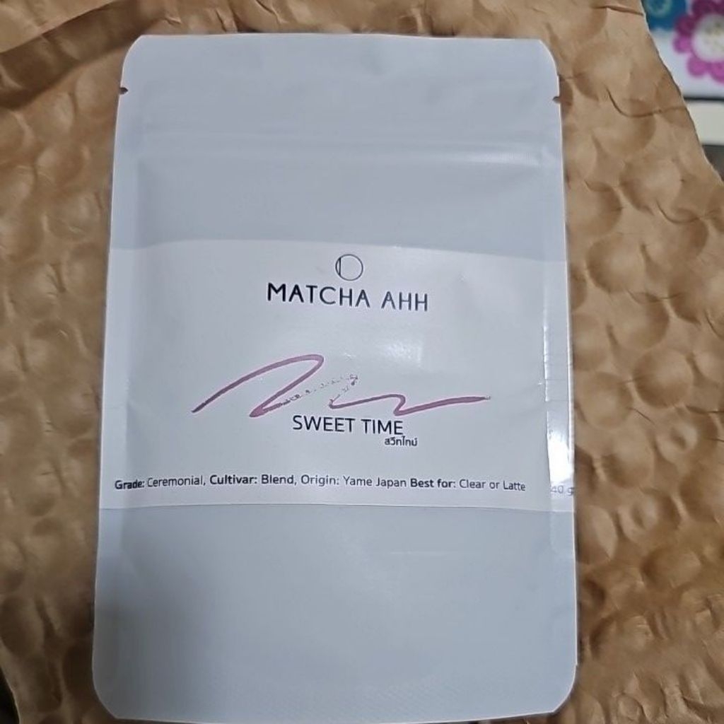 Matcha Ahh Yame sweet time 40g ผงมัทฉะแท้  Ceremonial Grade Matcha เกรดพิธีชงชาexp05/2026