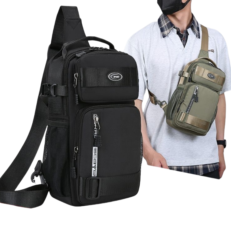 กระเป๋าคาดอก กระเป๋าสะพายไหล่ อเนกประสงค์ กันน้ํา จุของได้เยอะ เหมาะกับการพกพาเล่นกีฬากลางแจ้ง สําหรับผู้ชาย