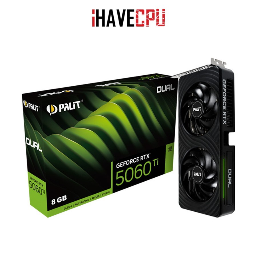 iHAVECPU VGA(การ์ดจอ) PALIT GEFORCE RTX 5060 TI DUAL - 8GB GDDR7 (NE7506T019P1-GB2062D)