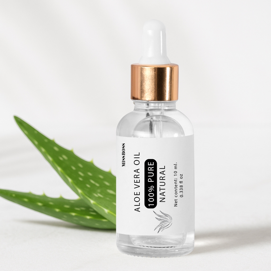 น้ำมันว่านหางจระเข้สกัดธรรมชาติบริสุทธิ์ 100% ความเข้มข้นสูง พร้อมส่ง ปริมาณ 10 มล. loe vera oil