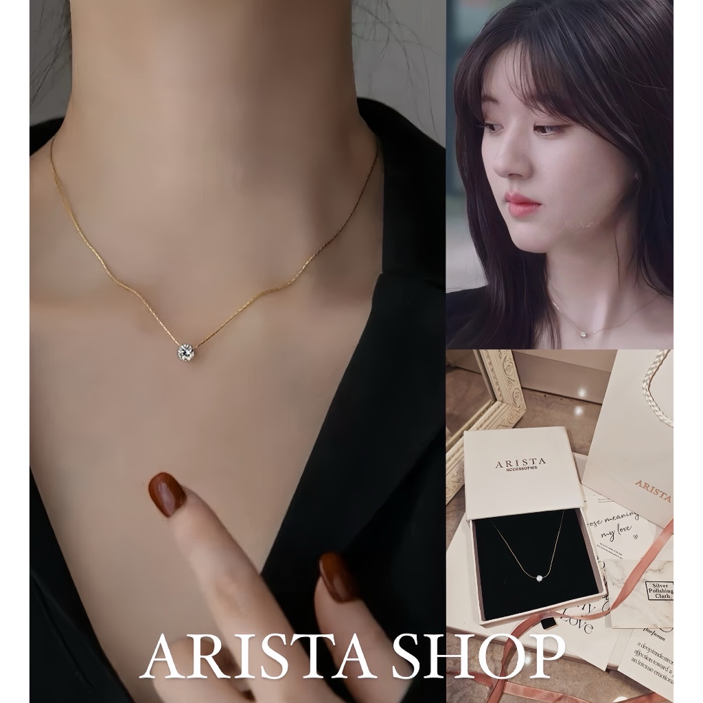❌พร้อมส่ง ส่งไว❌สร้อยคอพร้อมจี้เพชร ARISTA + อุปกรณ์ครบ รุ่น Sunshine Necklace