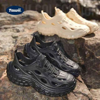 Tawii. รองเท้าแตะ ผู้ชายและผู้หญิง รองเท้ายาง กันลื่น กันน้ำ เบา ไซซ์ 35-45 สีดำ ฮิตสุด รองเท้า