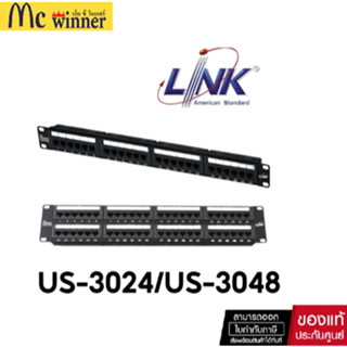 Link US-3024 CAT 5E Patch Panel 24 Port | 48 Port 1U Rack Mo…
