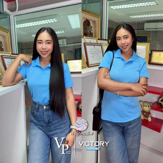 Victory VP02 เสื้อคอปกแขนสั้น เสื้อโปโลหญิงทรงเว้า ผ้าลูกกอล์ฟ ทรงสวย ใส่สบาย