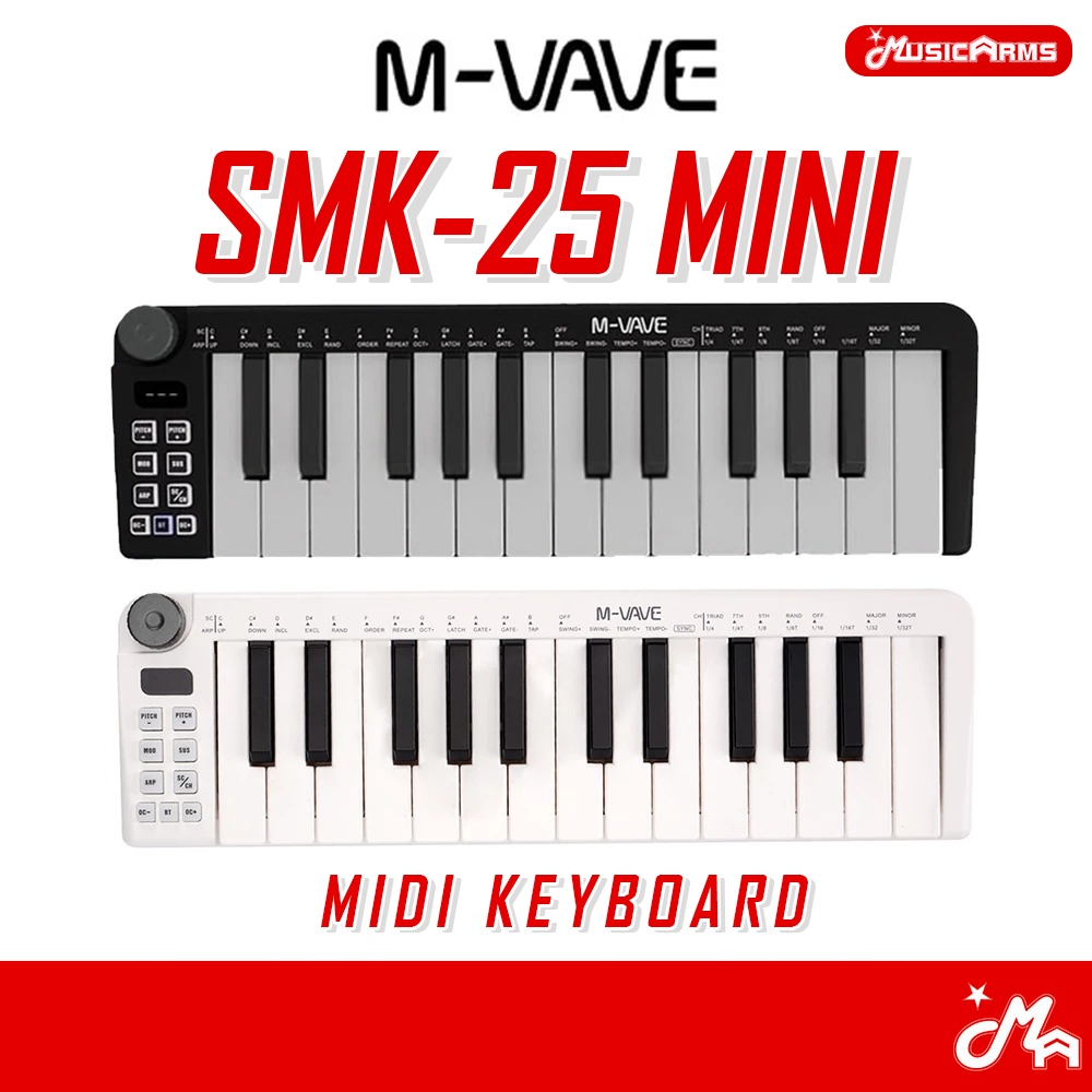 M-VAVE SMK-25 MIni มีดี้คีย์บอร์ด Midi Keyboard MVAVE SMK25 (ส่งด่วนทันใจ ประกันศูนย์ไทย)