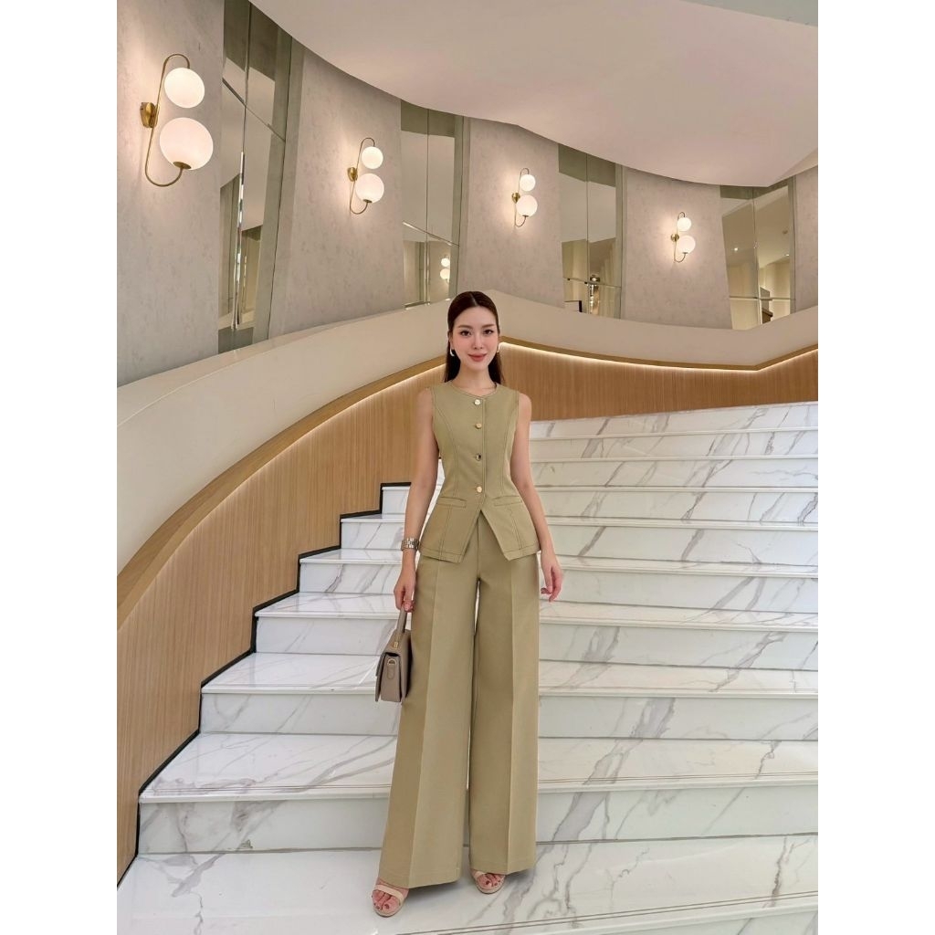 Shimmer ชุดเซ็ตเสื้อ+กางเกงขายาวผ้ายีนส์ - รูปที่ 6