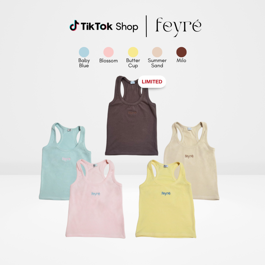 Feyre - Macaron Tank Top เสื้อกล้าม ฟรีไซส์ ผ้านิ่มมาก อกยืดได้ถึง 42 นิ้ว เสื้อกล้ามผู้หญิง