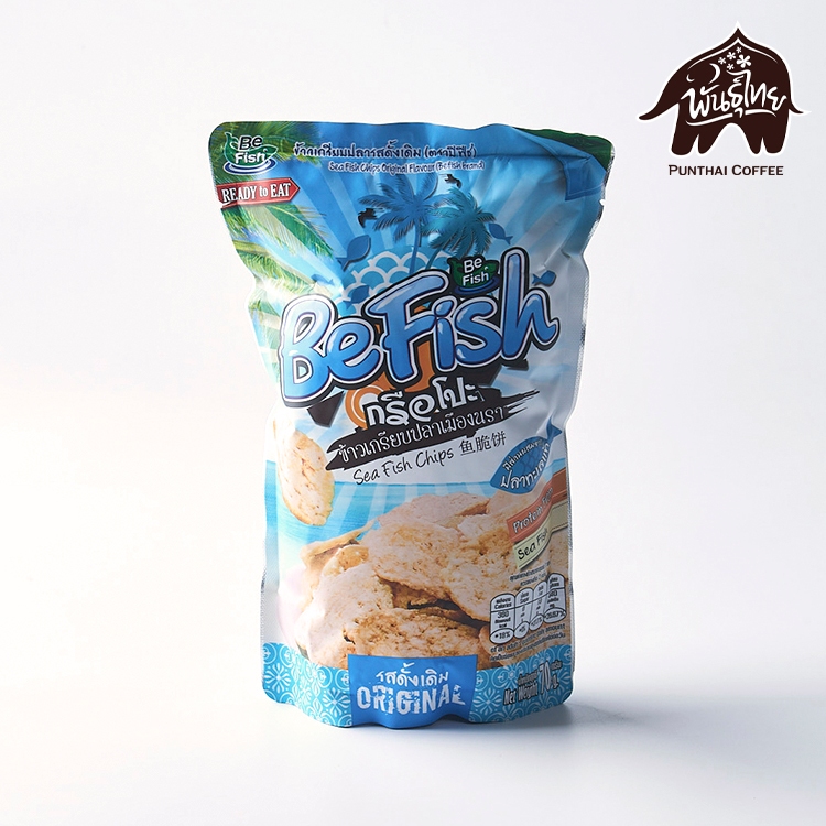 Befish ข้าวเกรียบเมืองนรา ข้าวเกรียบปลา กรือโป๊ะ รสดั้งเดิม 70 กรัม ( Punthai Coffee)