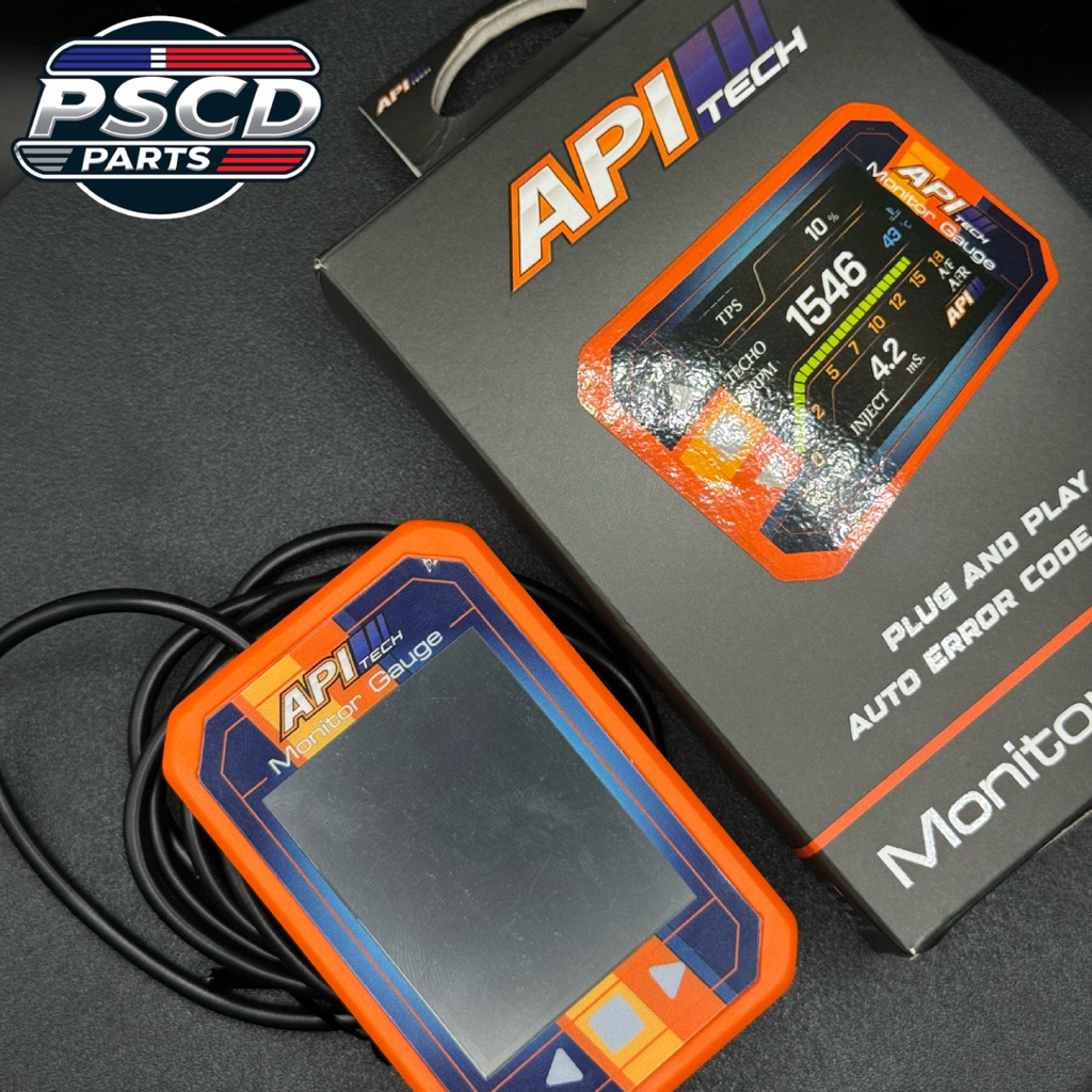 APITECH MONITOR GAUGE จอเเสดงผลการทำงานเครื่องยนต์ ค่าคอมิเตอร์ วัดค่า แจ้งเตือน ลบโค้ด