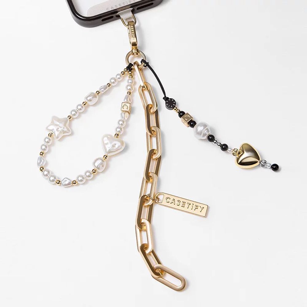 CASETiFY Golden Pearl Multi functional Style Pendant Suitable for Apple Universal Accessories, Hanging Rope, Versatile P