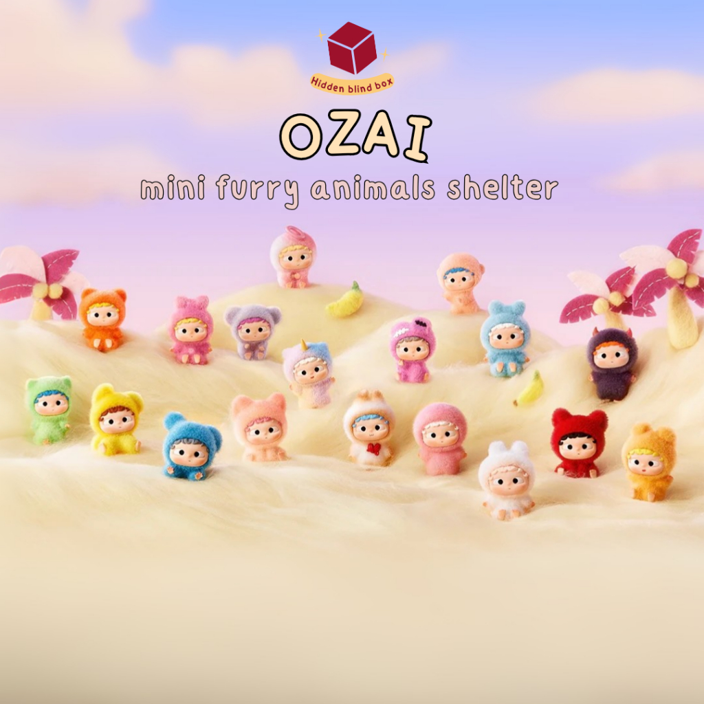 พร้อมส่ง (แบบจุ่ม) Heyone Ozai-Furry Animals Shelter Series Furry Mini Beans