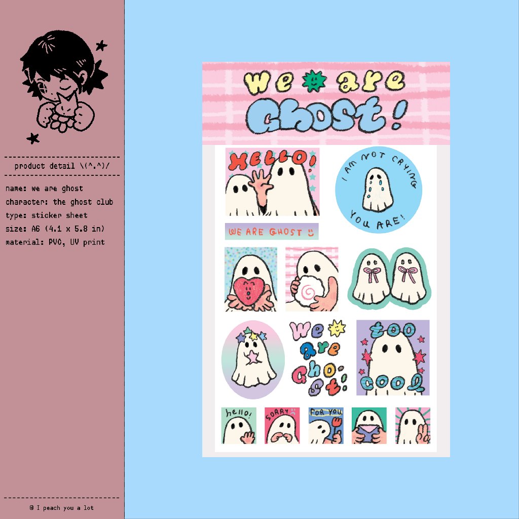 the ghost club / sticker sheet / we are ghost