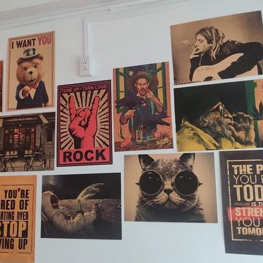 โปสเตอร์ พร้อมส่งในไทยไม่ต้องรอ ส่วขั้นต่ำ5 ภาพโปสเตอร์กระดาษคราฟท์ สไตล์ย้อนยุค สําหรับตกแต่งบ้าน ราคาส่งแผ่นละ12 บาท