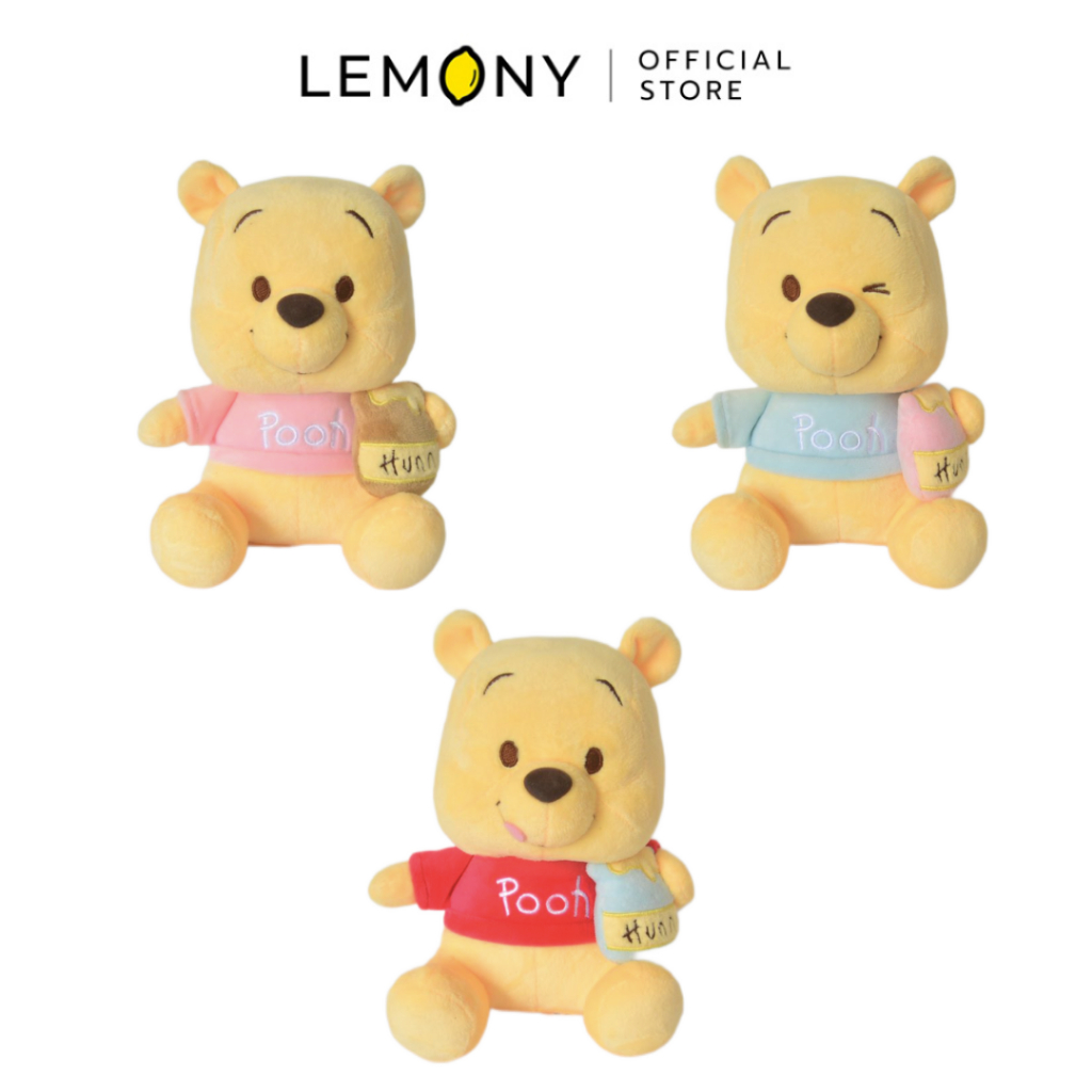 LEMONY ตุ๊กตาหมีพูห์ ขนาด 23CM Winnie the Pooh Hunny Pot Collection  Disney Plush Toy