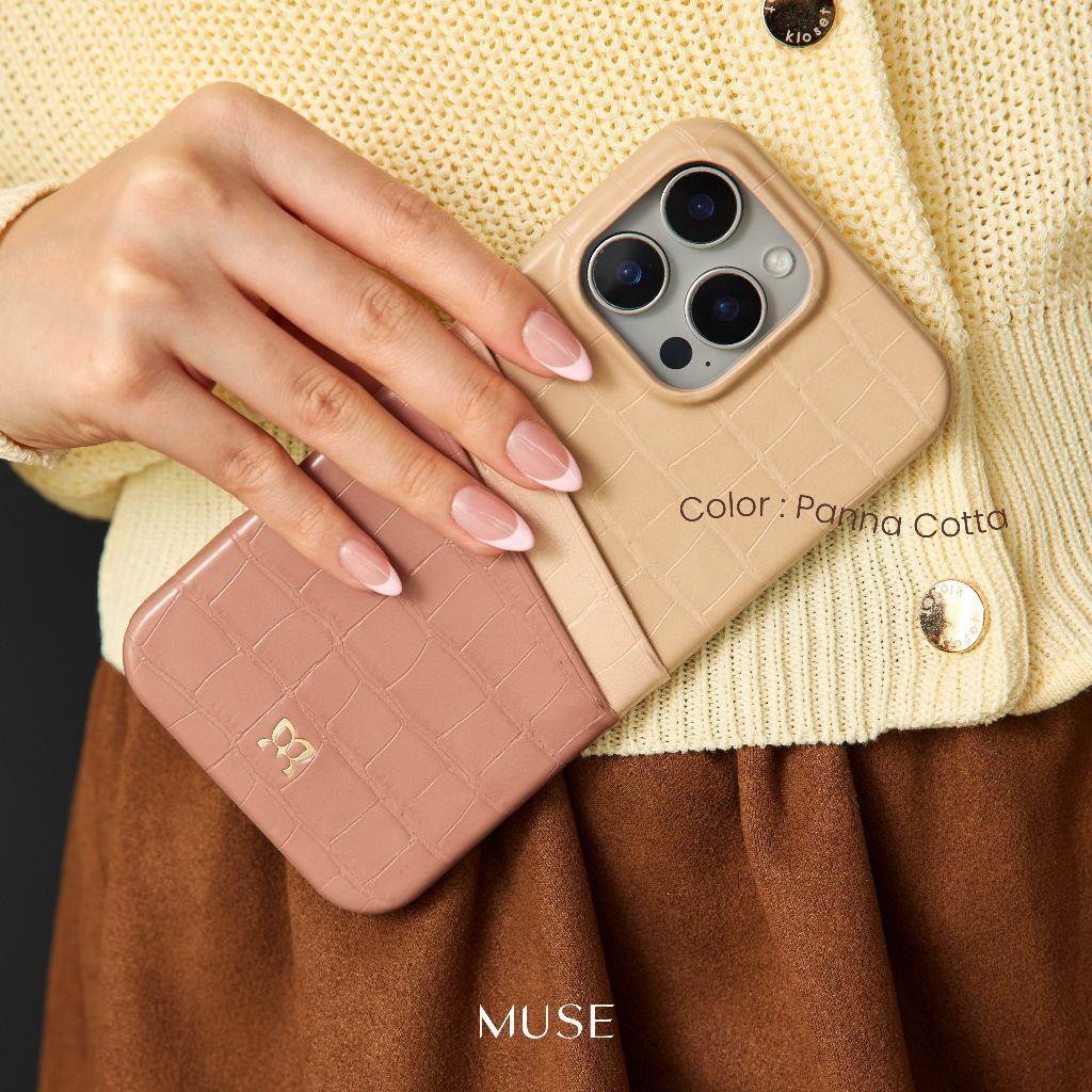 (16 series)MUSE 3Tone Card Holder Phone Case EARTH TONE - รูปที่ 3