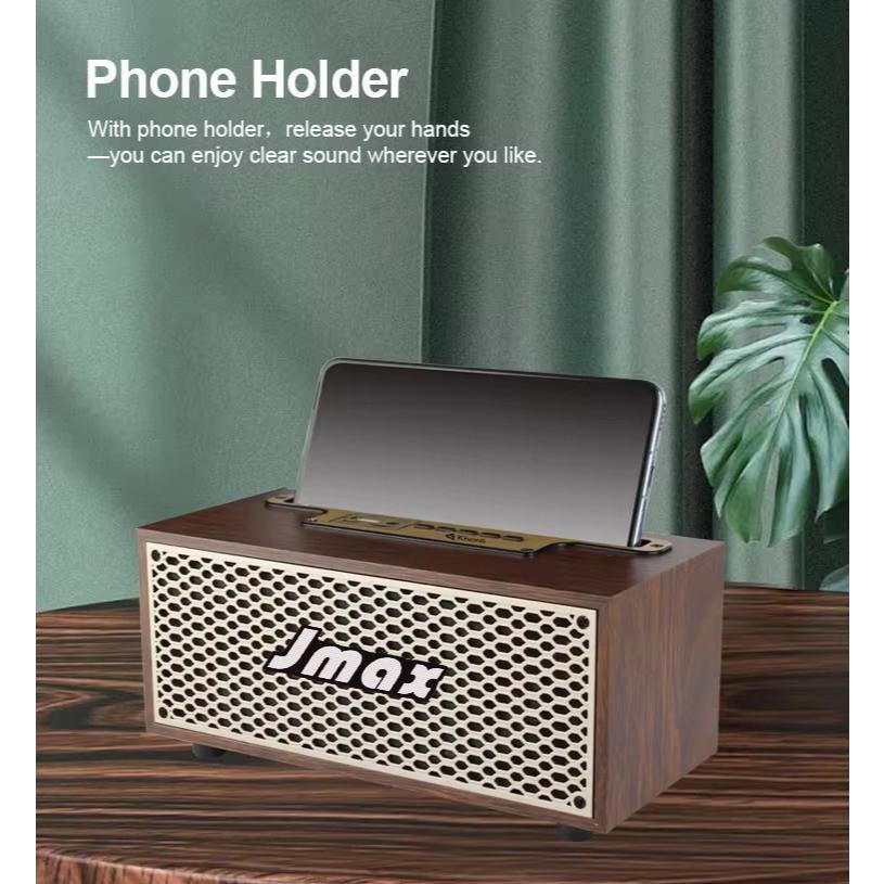 JMAX ลำโพงบลูทูธ รุ่น JM-5E ลำโพงไม้ทรงวินเทจ 8W ของแท้ 100% - รูปที่ 2