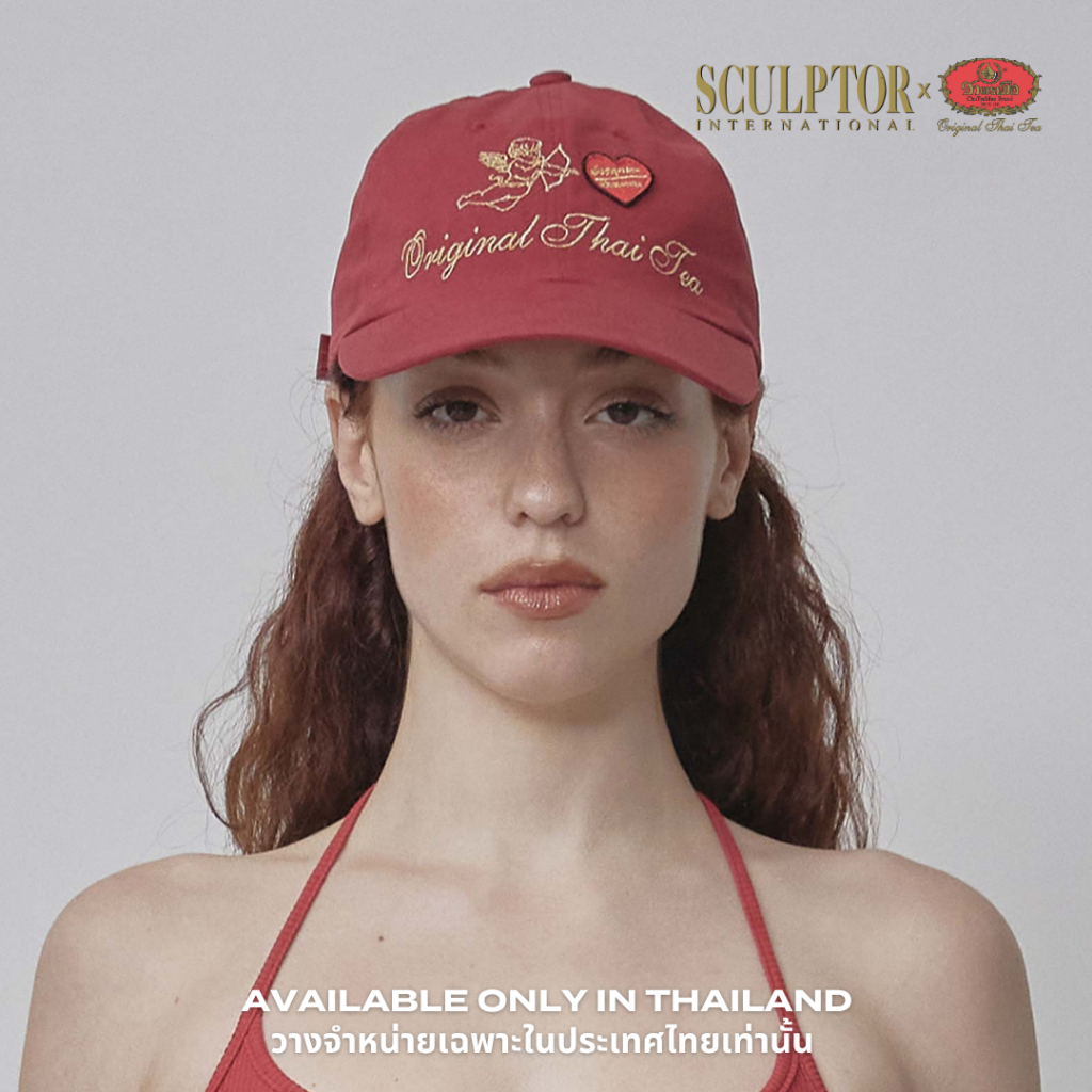 SCULPTOR® X Cha Tra Mue หมวก Heavenly Thai Ball Cap สี Red