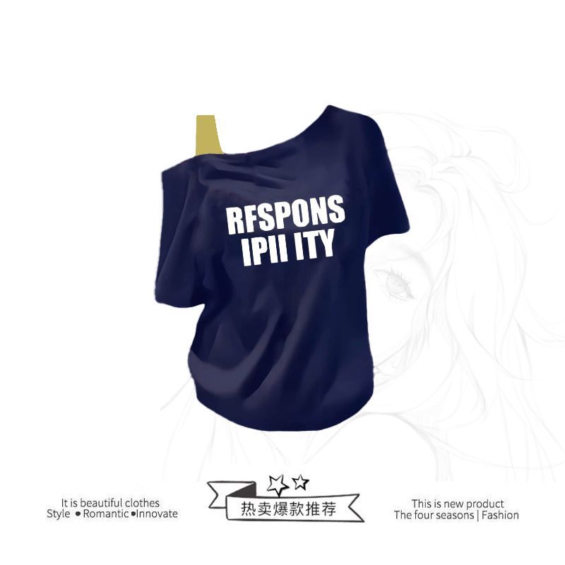 เสื้อปาดไหล่แฟชั่นสตรีสไตล์วินเทจแขนสั้นสีเทาเนื้อผ้าโปร่ง รูปที่ 8