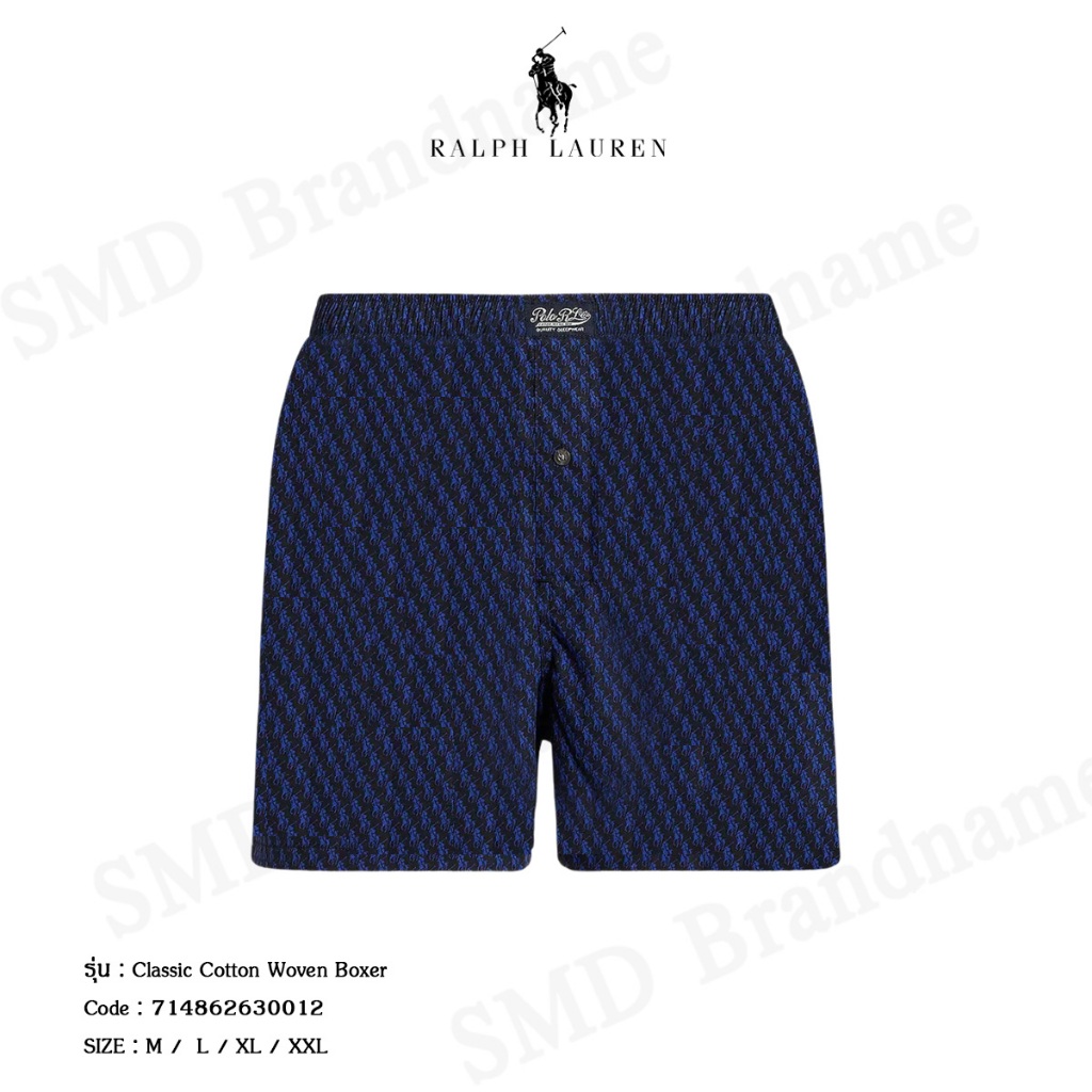 Polo Ralph Lauren กางเกงขาสั้นผู้ชาย รุ่น Classic Cotton Woven Boxer Code: 714862630012