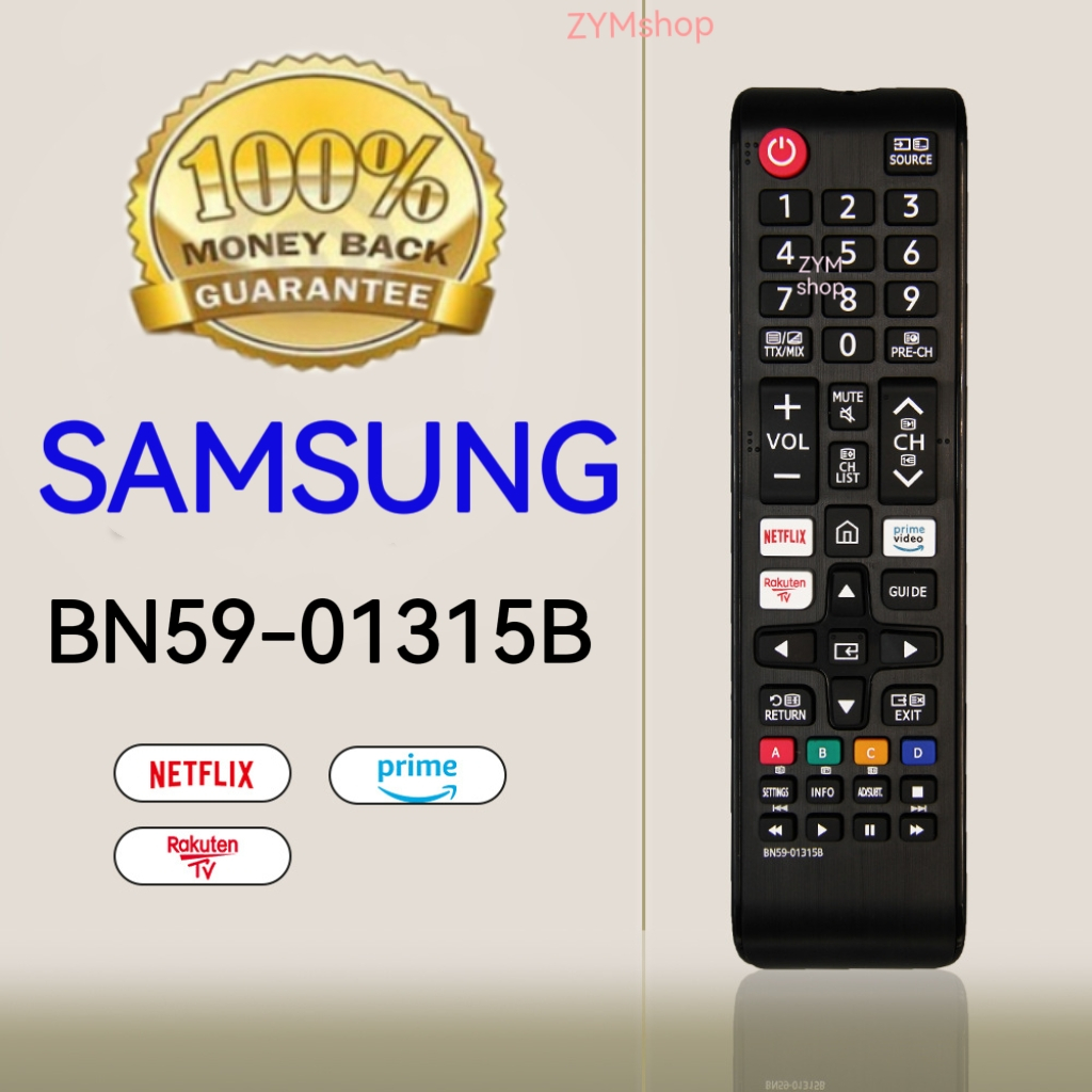 รีโมททีวี ซัมซุง Samsung ใช้กับทีวีซัมซุงสมาร์ททีวี มีปุ่มNETFLIX ได้ทุกรุ่น รุ่นBN59-01315B พร้อมส่ง