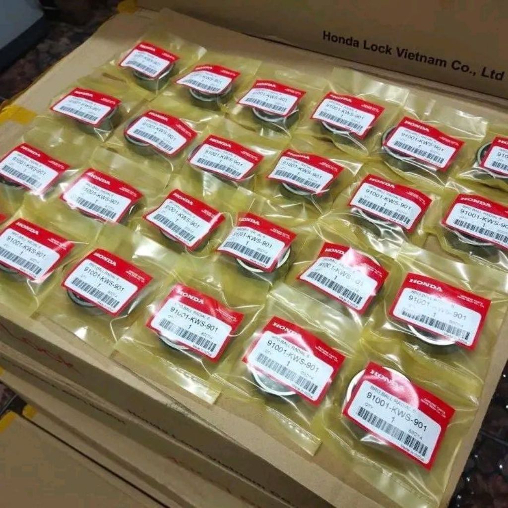 91001-KWS-901  ลูกปืนตลับ, 63/22 (NSK)ลูกปืนข้อเหวี่ยง (8เม็ด)W110i,W125R,S,iบังลม W125i ปลาวาฬตัวบล็อกเก่าแท้เบิกศูนย์