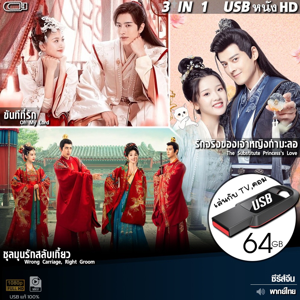 USBซีรีส์จีน รวม 3IN 1 (พากย์ไทย) #2 เล่นกับ TV,คอม ไฟล์HD1080p flashdrive ชุดที่2