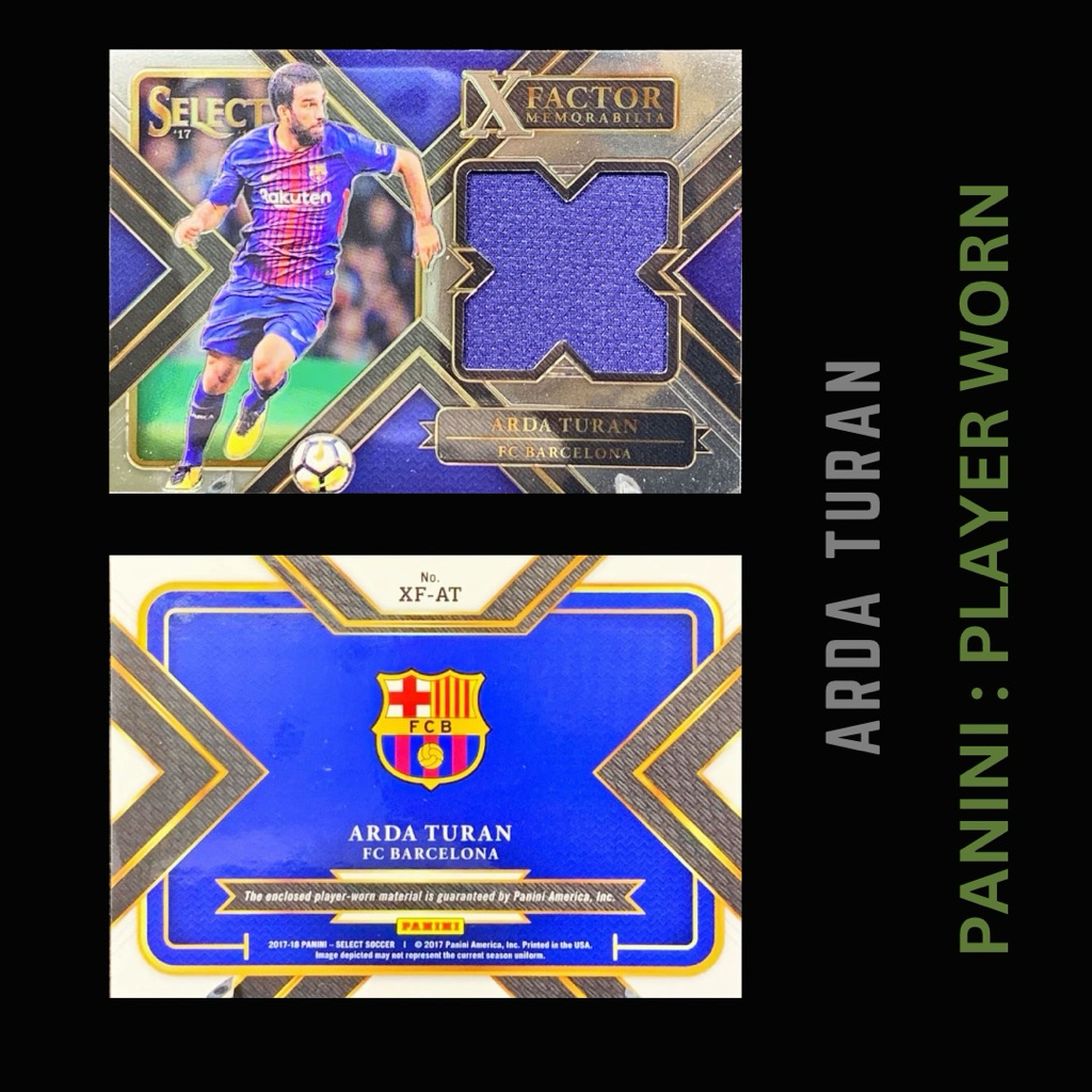 การ์ดชิ้นส่วนผ้า Arda Turan ค่าย Panini แถมท็อปโหลด 100pt