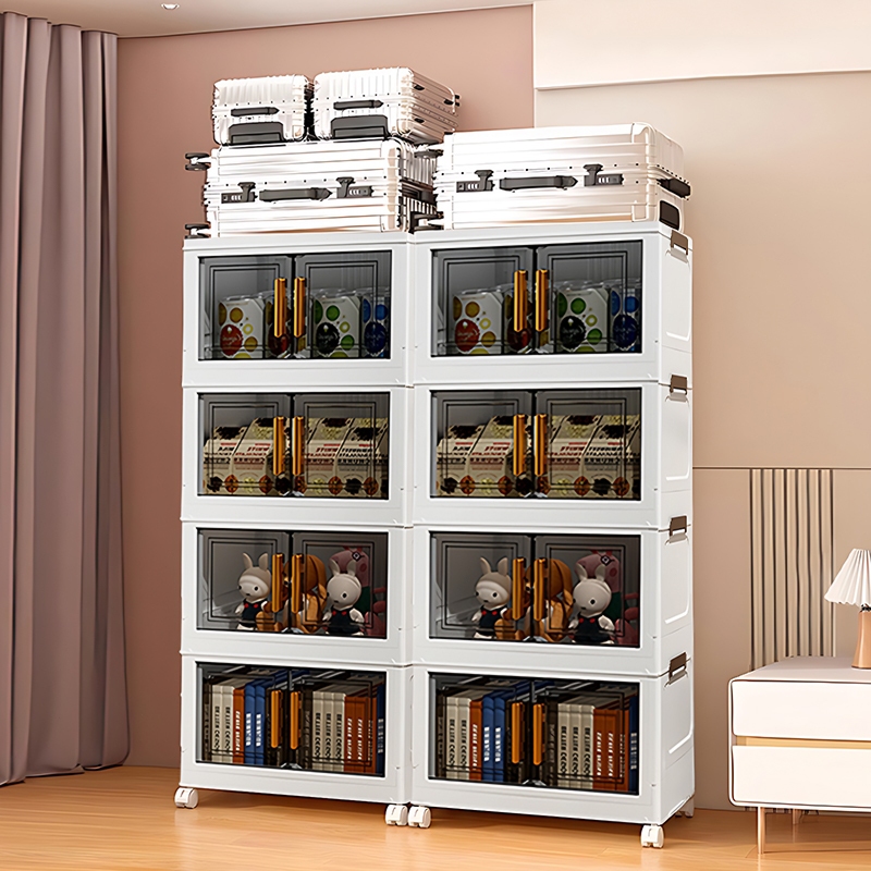 COD🔥พร้อมส่ง🔥ตู้เก็บของตู้เสื้อผ้า กว้าง 60ซม ตู้อเนกประสงค์ คุณภาพสูง พับเก็บได้ กล่องเก็บของมีล้อ - รูปที่ 6