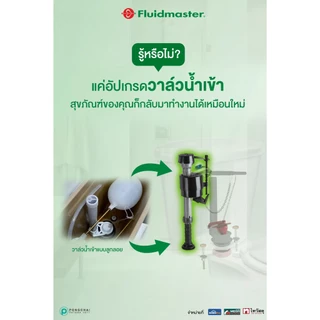 “ส่งทันที–ส่งด่วน” [รุ่นแนะนำ] FL-400UK วาล์วน้ำเข้า 4 หุน ปรับระดับได้ แก้ปัญหาน้ำเข้าโถ ตัวจบทุกปัญหา| รับประกัน 5 ปี