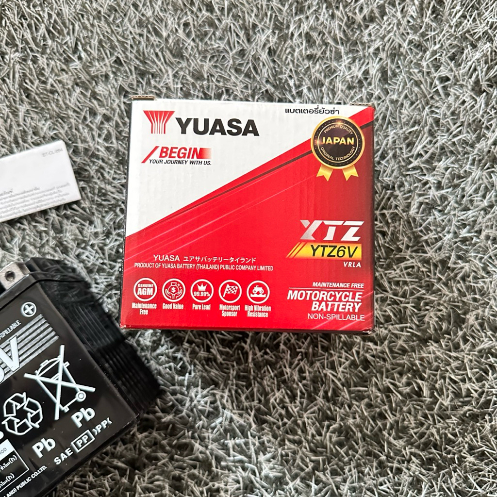 แบตเตอรี่ Yuasa Ytz6 ใส่ Click125/Pcx150/Pcx160/Girono125/Scoopy-I(G3-5) แท้ Yuaza - รูปที่ 2