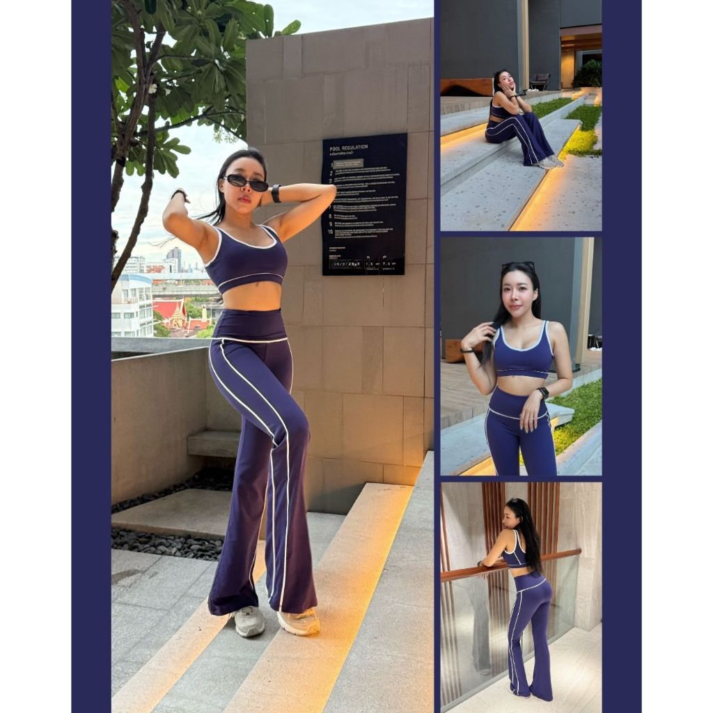 Contrast Color Sport bra & Pants