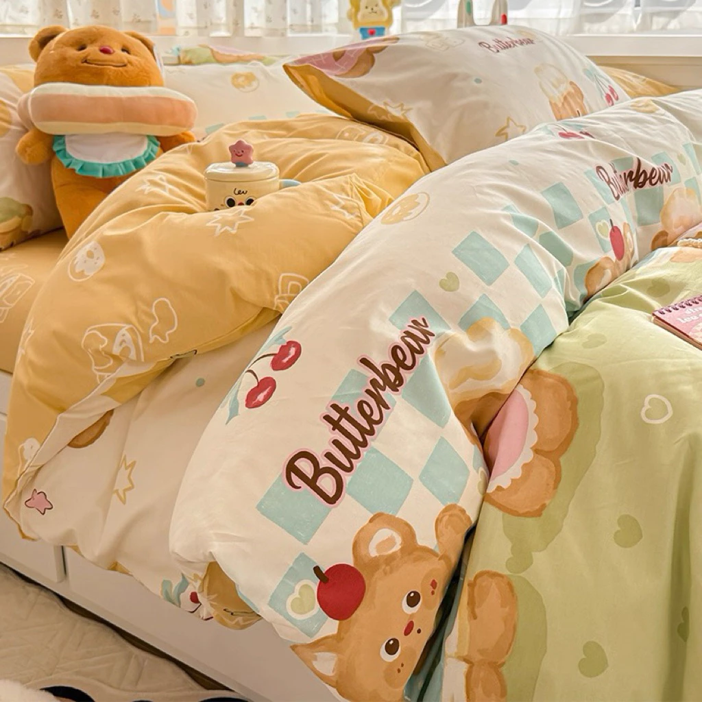 ชุดผ้าปูที่นอน ปลอกผ้าห่ม ลายหมีเนย Butter Bear thumbnail 3