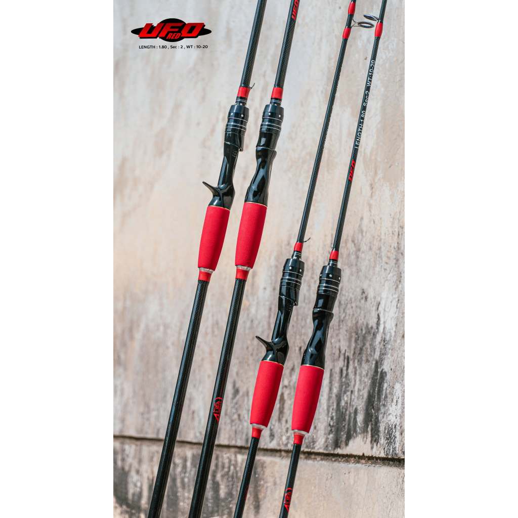 คันเอเลี่ยน RED UFO  เวทคัน 10-20 lb.  ด้ามจับยาง EVA