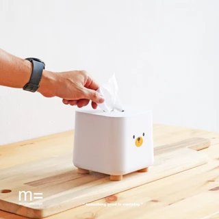 MinimalSculpt 🏠กล่องทิชชู่น่ารัก Bear & Friends ทรงสีเหลี่ยมจตุรัส ที่ใส่ทิชชู่ม้วน ทิชชู่ป๊อป-อัพ ทิชชู่มินิแพค minimal