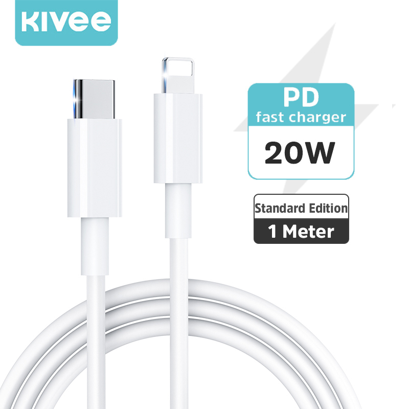 KIVEE Charging cable PD 20W for i7 I8 i12 i13 i14 สายชาร์จ Micro Type C USB สายข้อมูล 1M สายชาร์จ ใช