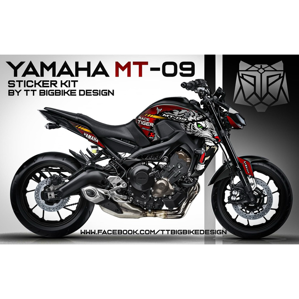 (Mr.AM) ชุดสติ๊กเกอร์ [เกรด Premium] Yamaha MT-09 2018 (RACE TIGER)