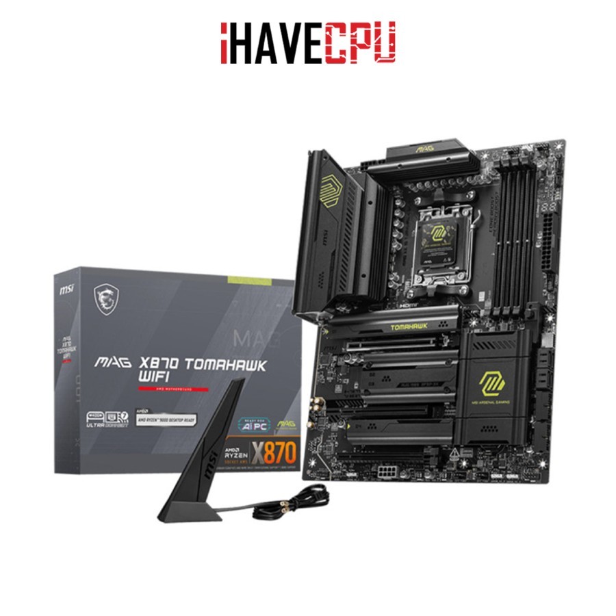 iHAVECPU MAINBOARD (เมนบอร์ด)(AM5) MSI MAG X870 TOMAHAWK WIFI