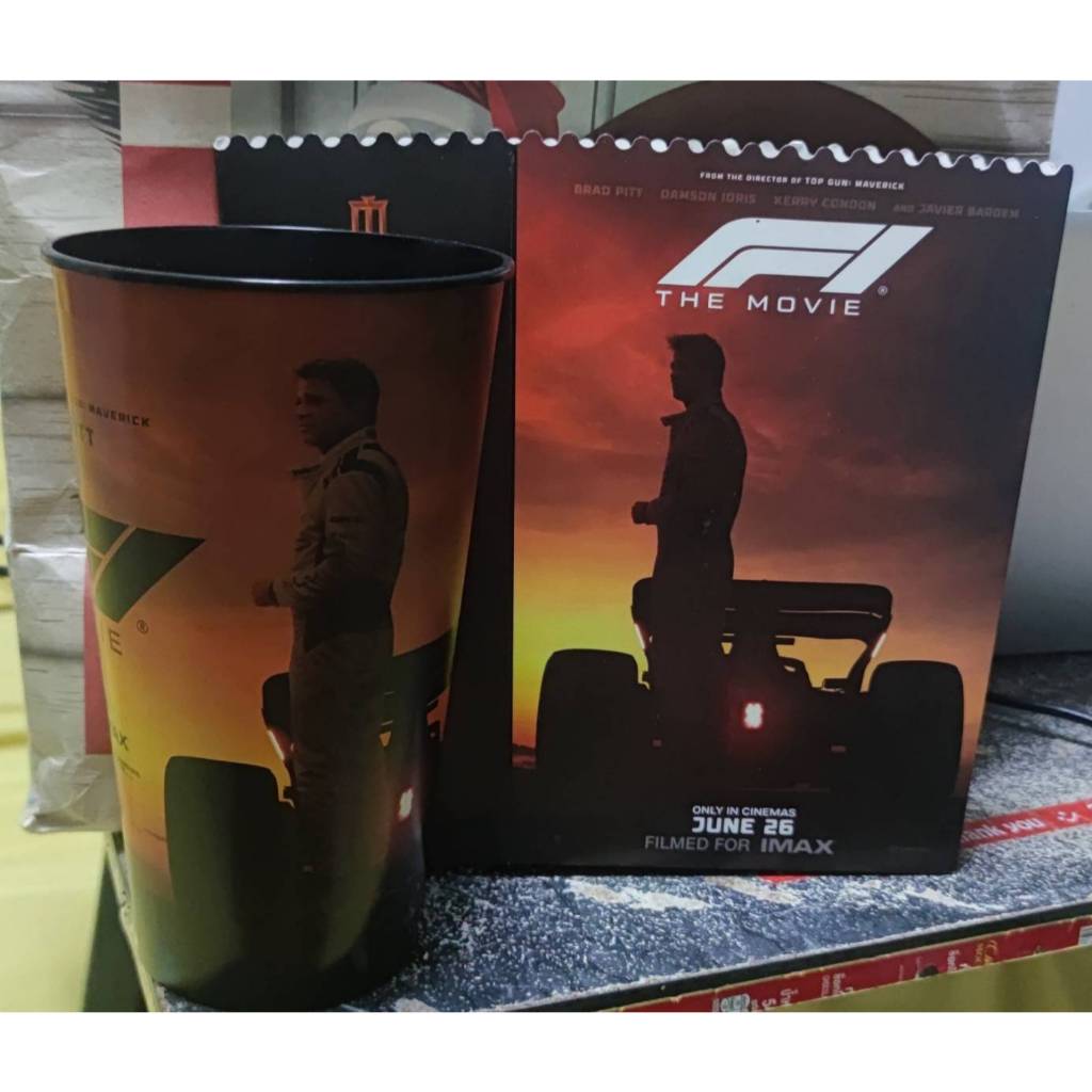 แก้วน้ำ และ กล่องป๊อปคอร์น F1 THE MOVIE