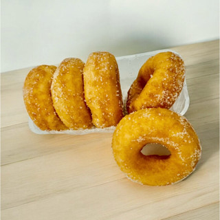 [5ชิ้น] โดนัทลูกใหญ่ ขนาดกลาง โดนัทโรยน้ำตาล ชิ้นใหญ่ คุ้มค่…