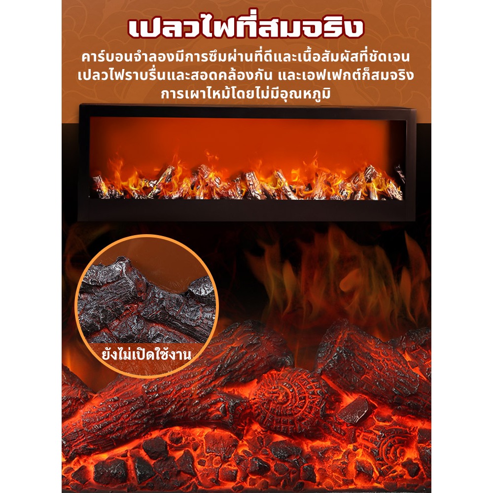 PERDKPAPA โคมไฟเตาผิงปลอม ไฟตกแต่ง เตาผิงไฟ สไตล์ย้อนยุคยุโรปและอเมริกาของแต่งห้อง ตกแต่ง คริสต์มาส - รูปที่ 2