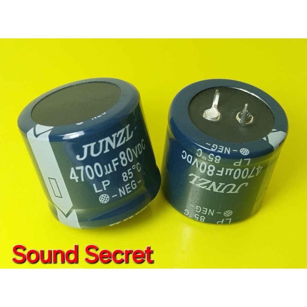 2 pcs คาปาซิเตอร์ 4700uf 80v ขาเขี้ยว