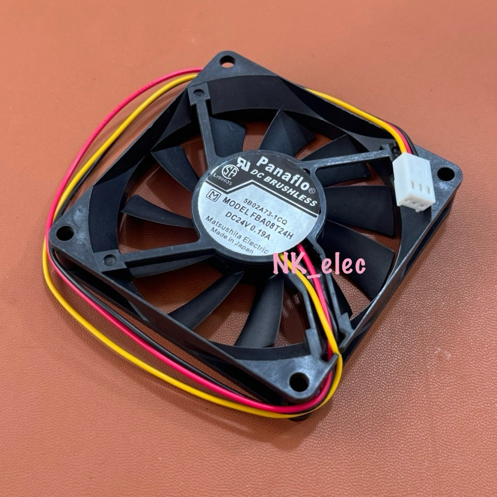 FBA08T24H พัดลม 80x80x15mm 24VDC 0.19A 3 สาย Brushless พร้อมส่ง🇹🇭