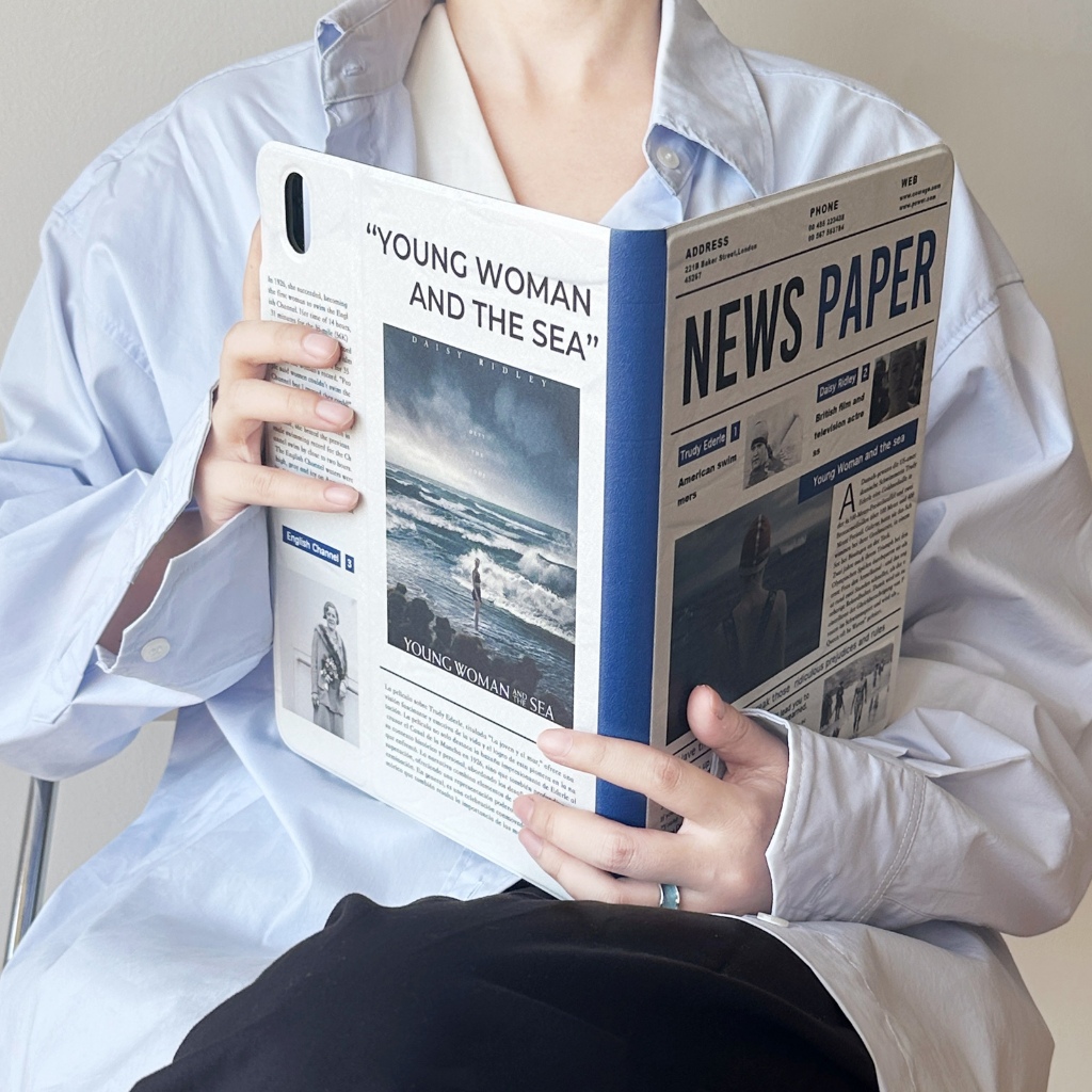 🚀จัดส่งทันที🚀เคสไอแพด newspaper Gen11 Pro13 Air7/6 11 Air5 ย้อนยุค Pro11 Air3 Mini7/6 Air2/1 9.7