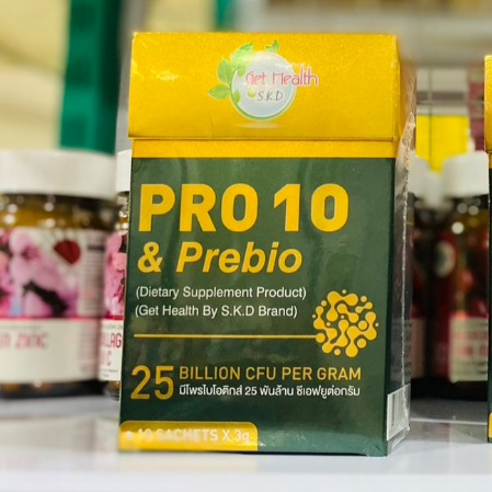 !GET HEALTH PRO 10 & Prebio 25 Billion CFU per Gram 10 Sachets x 3 g ( Prebiotic Probiotic )