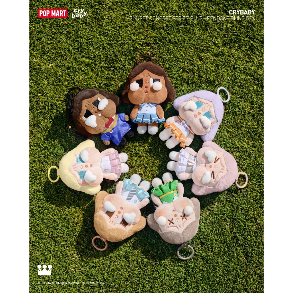[เช็คการ์ด ยังไม่แกะซอง] CRYBABY Sunset Concert Series-Plush Pendant Blind Box
