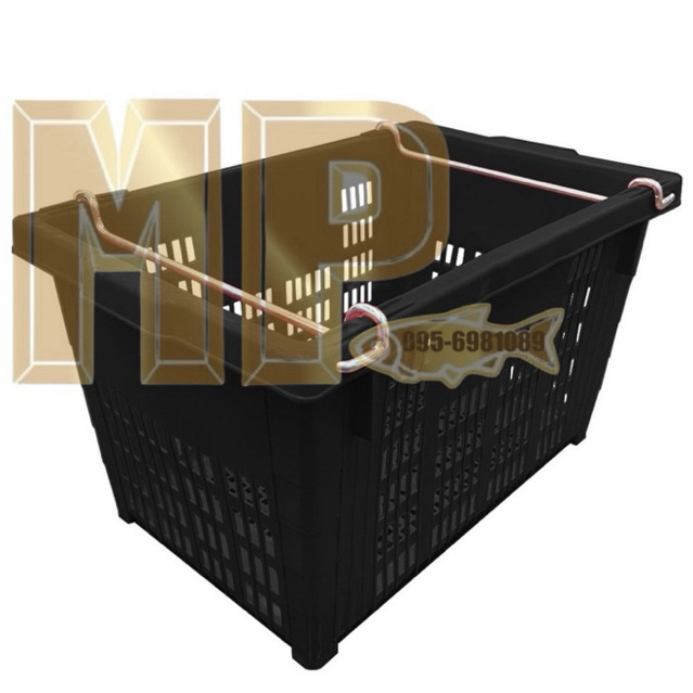 🖤ตะกร้าผลไม้ หูเหล็ก สีดำหนาพิเศษ แข็งแรง รับน้ำหนัก 25 กก.ตะกร้าผลไม้เกรดอุตสาหกรรม ส่งตรงจากโรงงาน