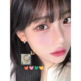 [ซื้อครบ2 คู่ แถมลิปกลอส] Midroo คอนแทก ขยายรูม่านตา คอนแทคเลนส์ Midroo Brown -14.2mm